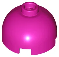Brick, Round 2 x 2 Dome Top / Magenta