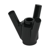 Lego Brick Round 1 x 1 with 3 Bars / Black