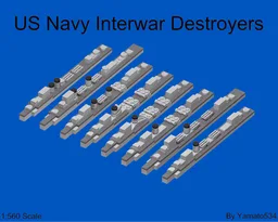 1:560 Scale US interwar Destroyers