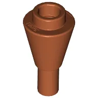 Cone 1 x 1 Inverted with Bar at Bottom (Ice Cream Cone) / Dark Orange