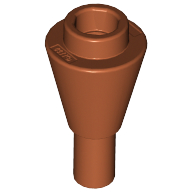 Lego Cone 1 x 1 Inverted with Bar at Bottom (Ice Cream Cone) / Dark Orange