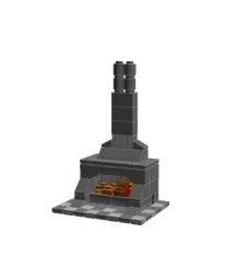 Big old-fashioned fireplace