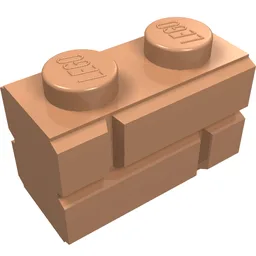 Brick Special 1 x 2 with Masonry Brick Profile / Nougat