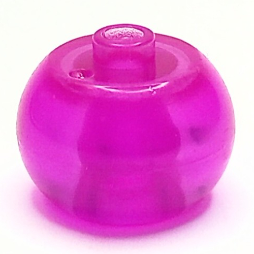 Lego Pen Bead, Round Orb / Trans-Dark Pink