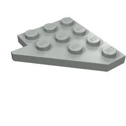 Wedge Plate 4 x 4 Wing Right / Light Gray