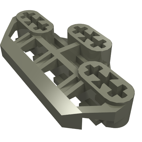 Lego Technic Axle Connector Block 3 x 6 with 6 Axleholes / Dark Gray