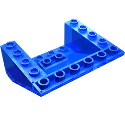 Brick Sloped Inverted 33° 5 x 6 x 2 / Trans-Dark Blue