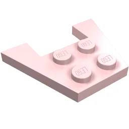 Wedge Plate 3 x 4 without Stud Notches / Light Pink