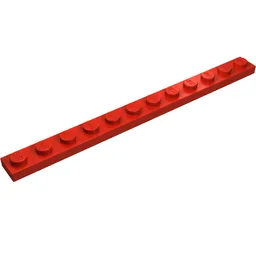 Plate 1 x 12 / Red