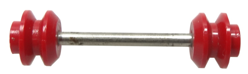 Lego Wheel Pair on Axle for Wheel Brick 3137 - Single Tire Wheel / Red