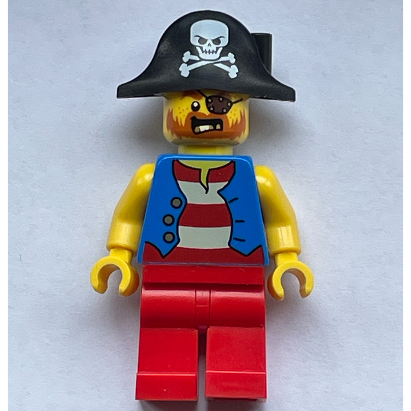 Lego Pirate - Blue Vest, Red Legs, Black Bicorne