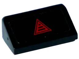 Slope 30 1 x 2 x 2/3 with Red Triangle Pattern (Sticker) - Set 70816