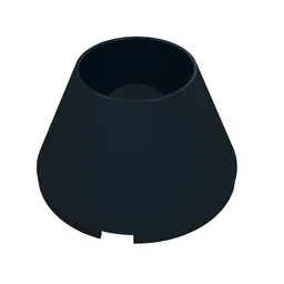 Cone 4 x 4 x 2 Hollow No Studs / Black