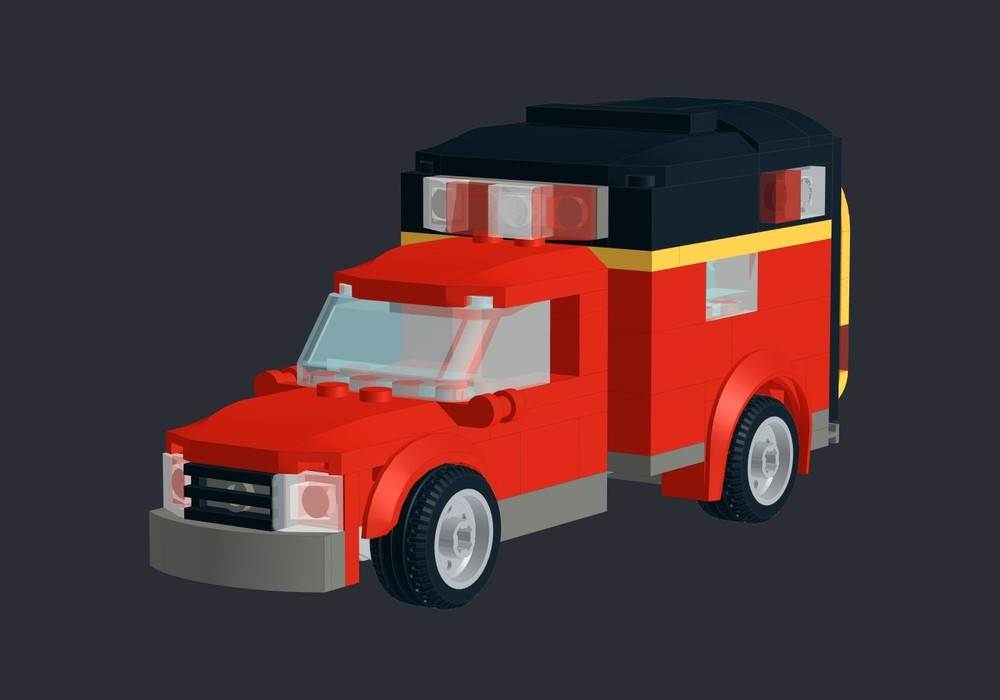 Lego Ambulance 6 wide color scheme 2