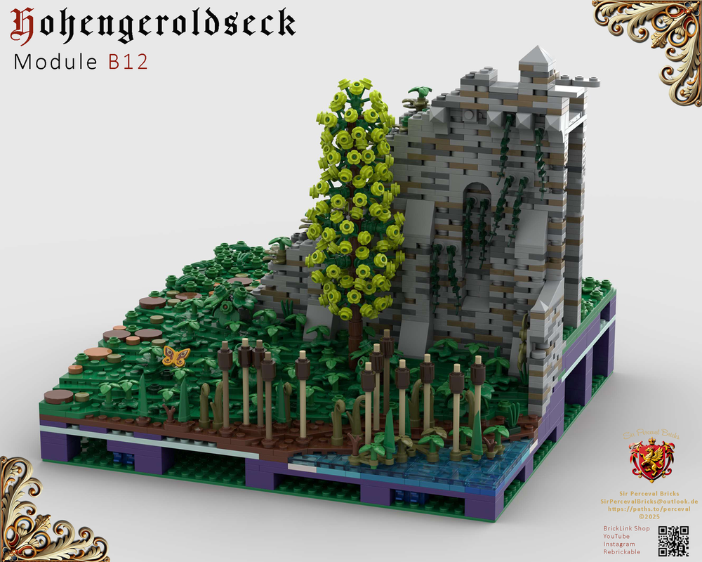 Lego B12 Castle Hohengeroldseck - Gate ruins at the river (Landscape Expansaion 1)