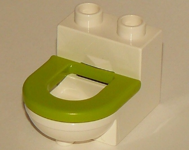 Lego Duplo, Furniture Toilet with Lime Seat (4911 / 4912)