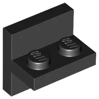 Bracket 2 x 2 with 1 x 2 Vertical Studs / Black