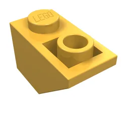 Brick Sloped Inverted 45° 2 x 1 / Bright Light Orange