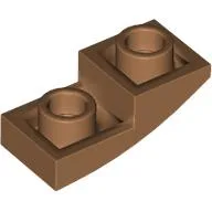 Brick Curved Inverted 2 x 1 / Medium Nougat