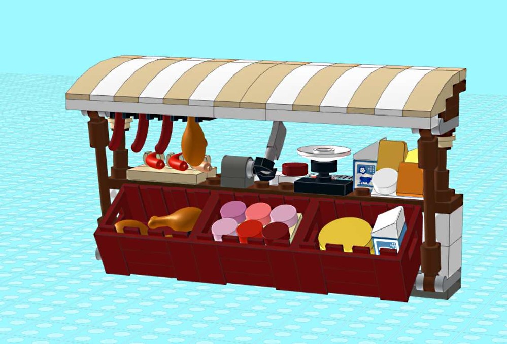 Lego Market Stand Meat'n'Cheese Fleisch- und Milchprodukte