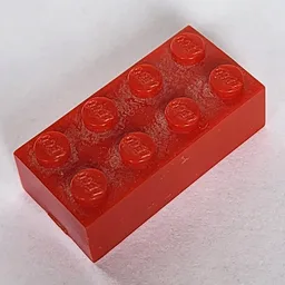 Brick 2 x 4 without Bottom Tubes / Red