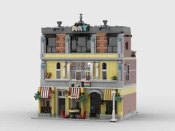 Art school and PiA pizza, Lego 10312 alternate build