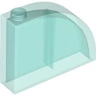 Brick Curved 1 x 4 x 2 2/3 / Trans-Light Blue
