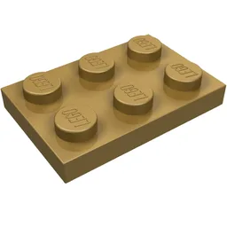 Plate 2 x 3 / Pearl Gold