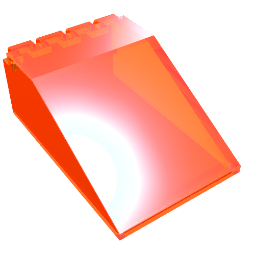 Lego Windscreen 6 x 4 x 2 Canopy / Trans-Neon Orange