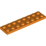 Lego Plate 2 x 8 / Orange