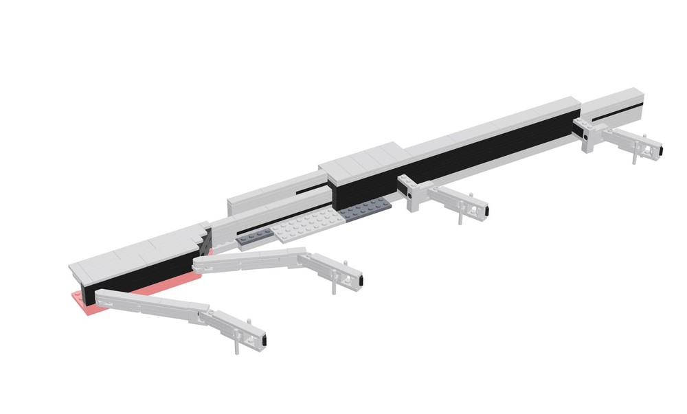 Lego San Jose Int’l Airport (SJC) International Terminal: 1/400 Scale Model Facade