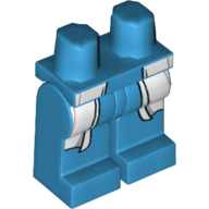 Lego Hips and Dark Azure Legs with White Hospital Lab Coattails Print / Dark Azure