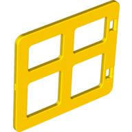 Lego Duplo Door / Window with Four Panes Square Corners / Yellow
