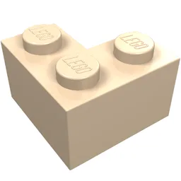 Brick 2 x 2 Corner / Light Nougat