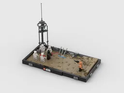 Ren attacks village diorama - The Force Awakens - EP VII