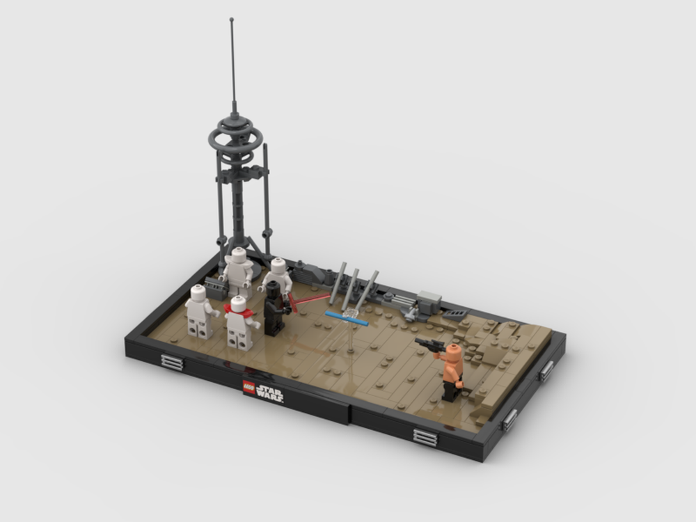 Lego Ren attacks village diorama - The Force Awakens - EP VII