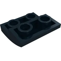 Brick Curved Inverted 2 x 2 x 2/3 / Black