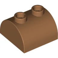 Brick Curved 2 x 2, Two Top Studs / Medium Nougat
