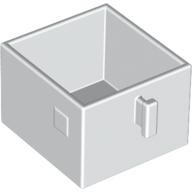 Lego Duplo Drawer 2 x 2 with Pull Handle / White