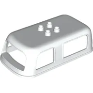 Duplo Car Body, Camper / Caravan Roof, 4 Top Studs / White