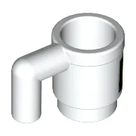 Equipment Cup / Mug with Gold Square, Reddish Brown 'TVA' Print