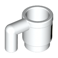 Lego Equipment Cup / Mug with Gold Square, Reddish Brown 'TVA' Print