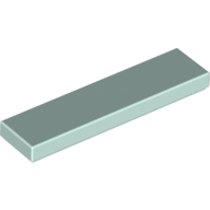 Lego Tile 1 x 4 with Groove / Light Aqua
