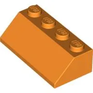 Brick Sloped 45° 2 x 4 / Orange