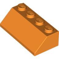Lego Brick Sloped 45° 2 x 4 / Orange