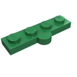 Hinge Plate 1 x 4 Swivel Top / Base - Solid Clip [Complete Assembly] / Green