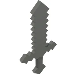 Weapon Sword Blocky / Dark Bluish Gray