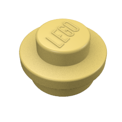 Lego Plate Round 1 x 1 with Solid Stud / Metallic Gold