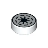 Tile Round 1 x 1 with SW Republic Print