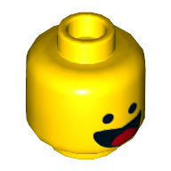Lego Minifig Head Benny, Smile with Tongue / Scared Print / Yellow